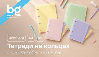Тетради на кольцах «Новатон от bg: конфетное настроение в деловом формате
